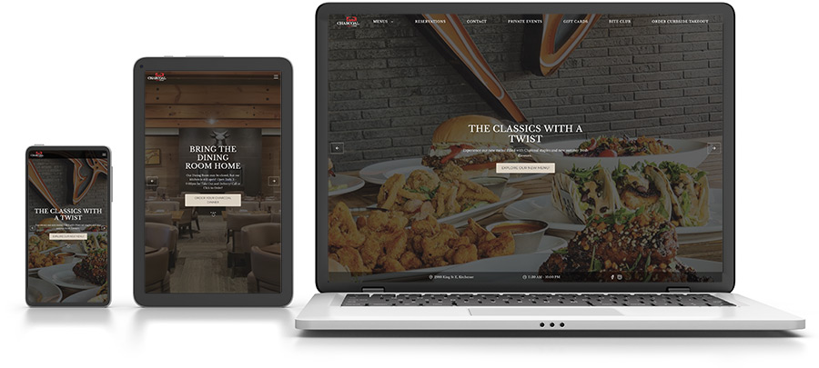 Customizable websites for restaurants