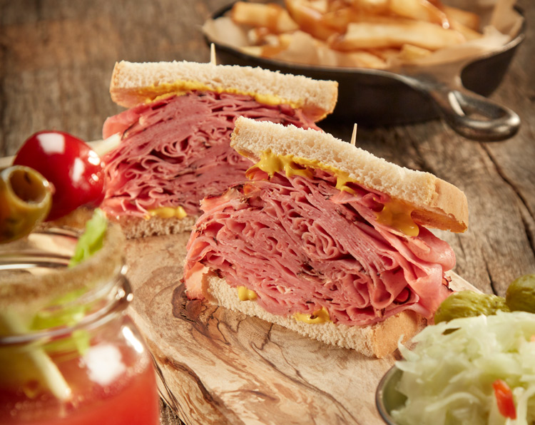 Erie Meats and Weston Foodservice Corned Beef Sandwich