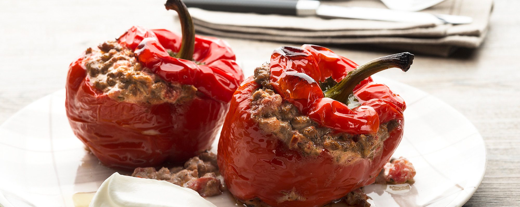 Stuffed Peppers with Ground Beef & Yogurt Brand Points Plus Canada